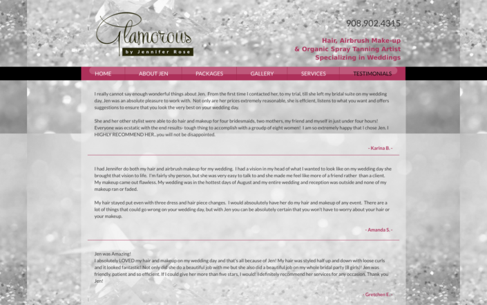 6 – Testimonials Screen